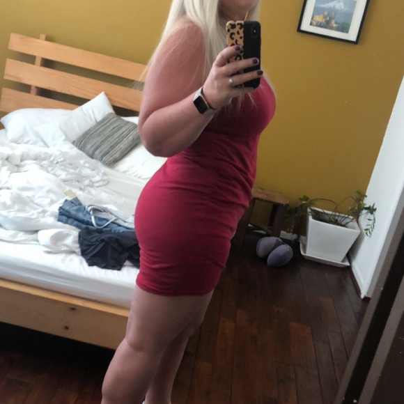 Sleeveless Raspberry Shift Dress - Picture 4 of 4